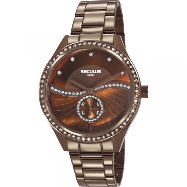 Relógio Seculus Feminino Marrom 20612LPSVMS3