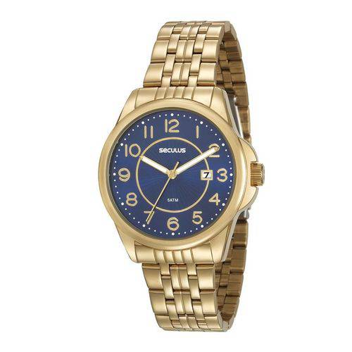 Relógio Seculus Feminino Ref: 20600lpsvds1 Social Dourado