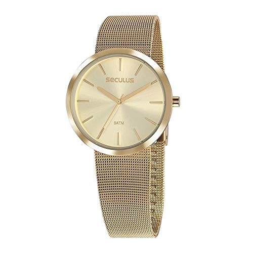 Relógio Seculus Feminino Ref: 20782lpsvds1 Line Fashion Dourado