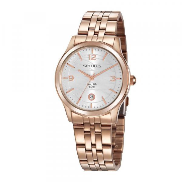 Relógio Seculus Feminino Ref: 35017lpsvra1 Social Rosé