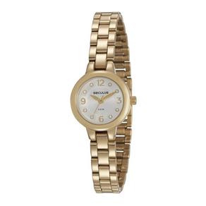 Relógio Seculus Feminino Ref: 23614lpsvds1 Social Dourado