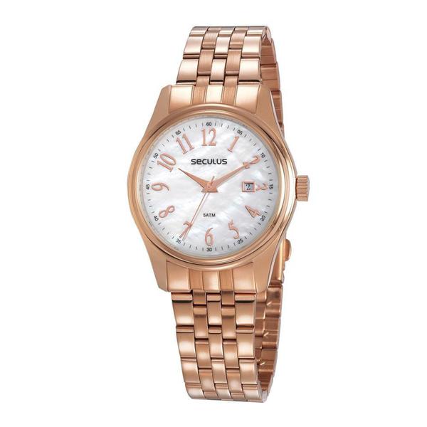 Relógio Seculus Feminino Ref: 77049lpsvrs1 Casual Rosé