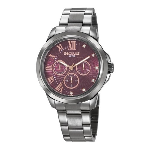 Relógio Seculus Feminino Ref: 28970Lpsvss2 Multifunção Black