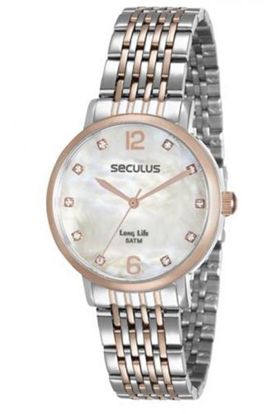 Relógio Seculus Feminino Rosé e Prata 28814lpsvga2