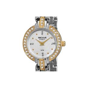 Relógio Seculus Feminino Social Prata com Dourado - 48074LPSTBA2