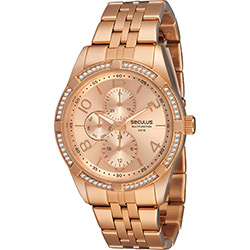 Relógio Seculus Feminino Social Rose Gold - 28257LPSGRS3