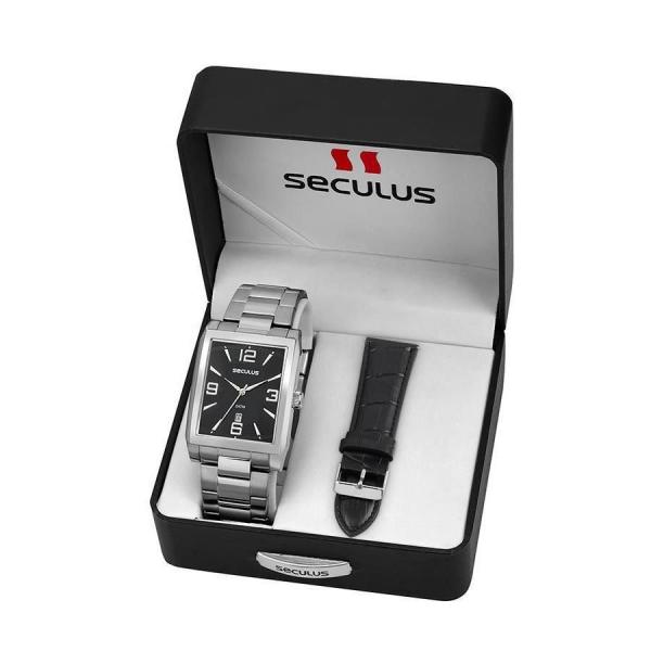 Relógio Seculus Masculino Analógico Troca Pulseira 23628G0SVNA1