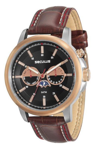 Relógio Seculus Masculino Bronze 23547gpsvgc1