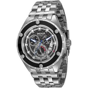 Relógio Seculus Masculino Chronograph 20106G0SSNA1. Caixa Robusta e Pulseira em Aço Prateado Resistente 100M.