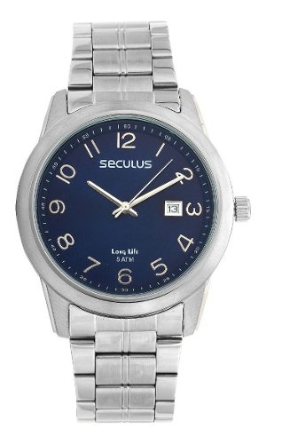 Relogio Seculus Masculino Esportivo Azul 20582g0svna1