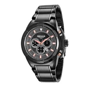 Relógio Seculus Masculino Ref: 20481gpsvpa1 Cronógrafo Black