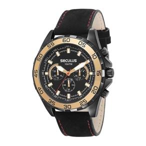 Relógio Seculus Masculino Ref: 20591gpsvpc2 Cronógrafo Black