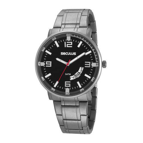 Relógio Seculus Masculino Ref: 20629g0svnt1 Slim Titânio