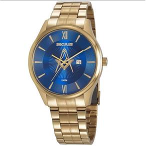 Relógio Seculus Masculino Ref: 20765gpsvda1 Dourado Maçonaria