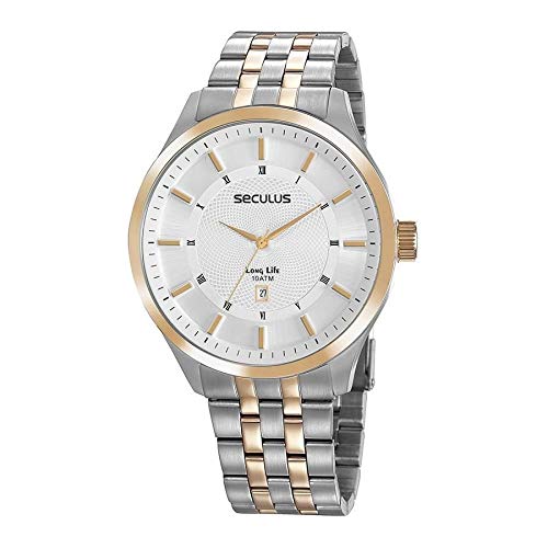 Relógio Seculus Masculino Ref: 20797gpsvba2 Big Case Bicolor