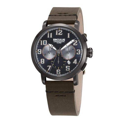 Relógio Seculus Masculino Ref: 13029gpsvsc3 Cronógrafo Black