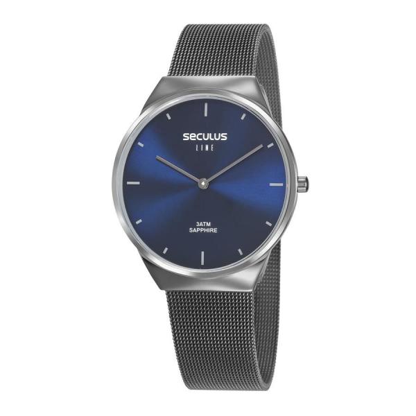 Relógio Seculus Masculino Ref: 35008gpsvsa2 Slim Fumê