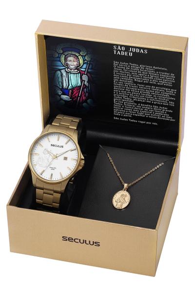 Relógio Seculus Masculino São Judas Tadeu 35014GPSKDA1K1