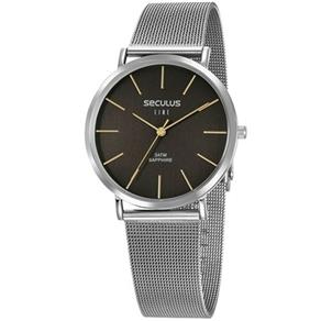 Relógio Seculus Masculino Slim Prata 350098gosvna1