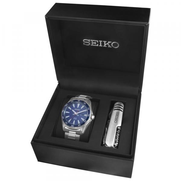 Relógio Seiko Masculino Ref: Sne391b1 Ks13D1sx Solar Kit