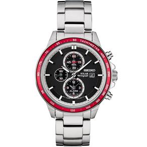 Relógio Seiko Solar Chronograph Preto com Vermelho SSC433P1