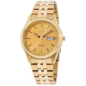 Relógio Seiko Solar Dourado SNE036