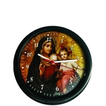 Relógio Sieg Redondo Preto Fundo Menino Jesus 24cm