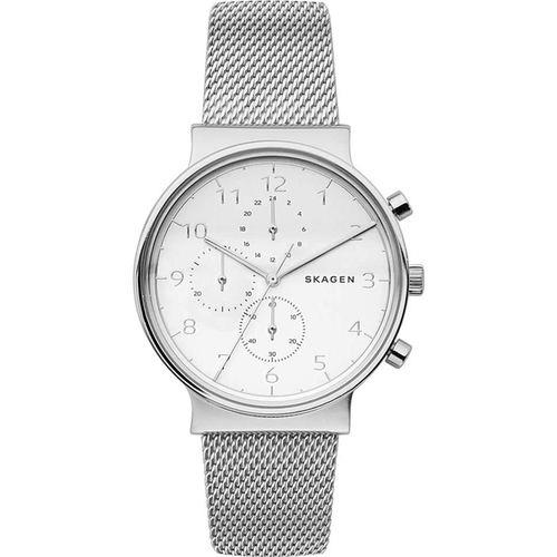 Relógio Skagen Feminino Ref: Skw6361/1kn Cronógrafo Prateado