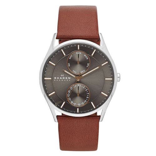 Relógio Skagen Skw6086/0Cn (Couro, Marrom, Analógico)