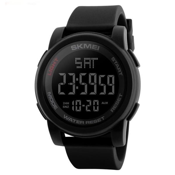 Relógio Skmei 1257 Preto Masculino Esportivo Digital Led Pulseira Silicone
