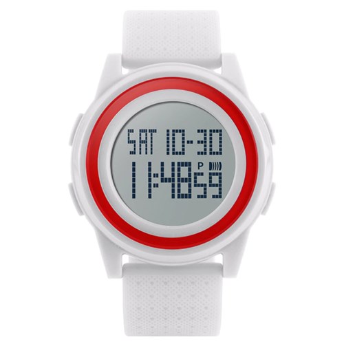 Relógio Skmei Digital 1206 - Branco e Vermelho