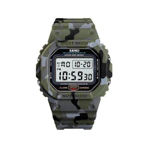 Relogio Skmei Digital Grande (shock) 1471 - Verde Camuflado