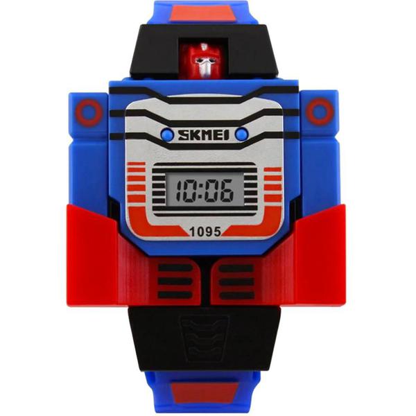 Relógio Skmei Infantil Azul 11177 Digital 3 Atm Acrílico Tamanho Grande