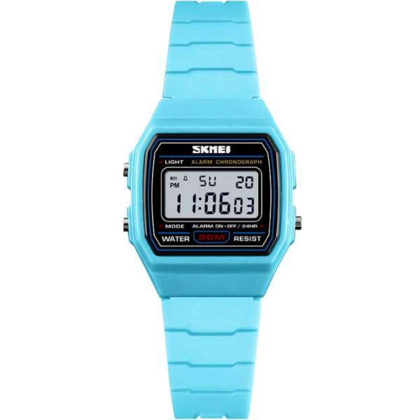Relógio Skmei Infantil Azul 11677 Digital 5 Atm Acrílico Tamanho Pequeno