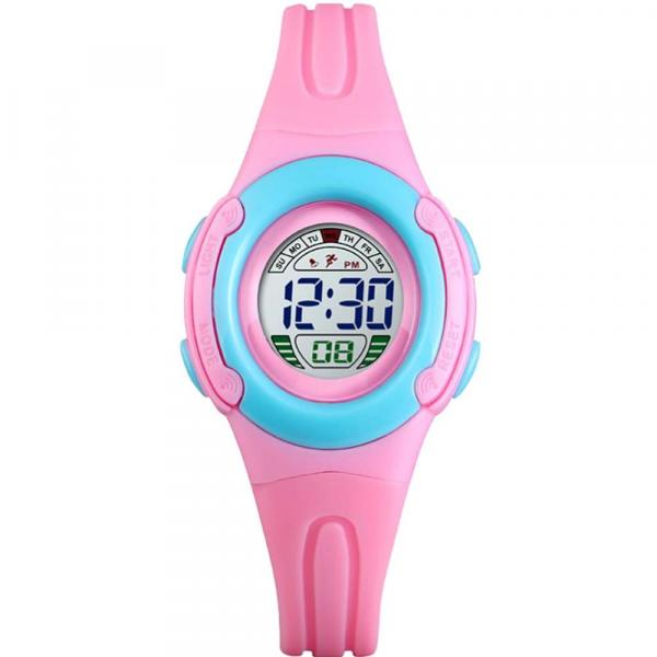 Relógio Skmei Infantil Rosa 11672 Digital 5 Atm Acrílico Tamanho Pequeno