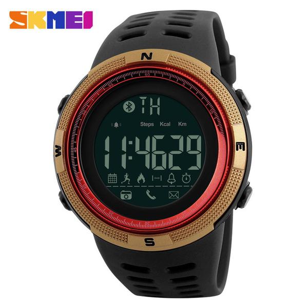 Relógio Skmei Modelo 1250 Smart Watch Bluetooth Pedômetro Calorias Masculino e Feminino Vermelho