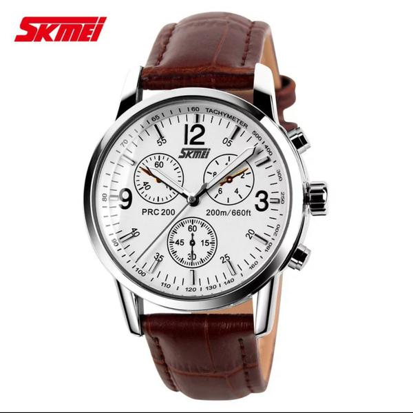 Relógio Skmei Modelo 9070 Original Masculino de Luxo Pulseira Courino