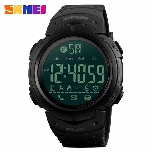 Relógio Skmei Smartwatch Bluetooth Câmera Remota de Calorias Pedômetro... (Preto)