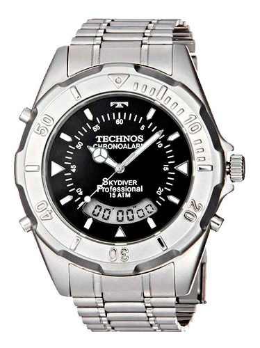 Relogio Skydiver Technos Masculino Analogico e Digital Aço Inox T20557/1p