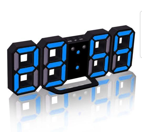 Relógio Slim de Parede Mesa Led Digital com Alarme - Import