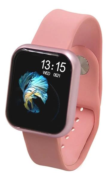 Relógio Smart Watch Batimento Cardíaco Duas Pulseiras P80 - ROSA - Haiz