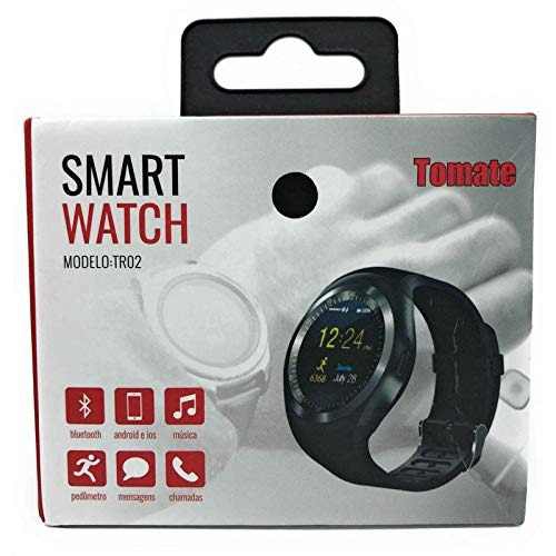 Relógio Smart Watch Bluetooth InteligenteTr-02 Android e Ios - Tomate