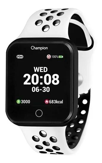 Relogio Smart Watch Champion Unissex Ch50006k Preto C Branco