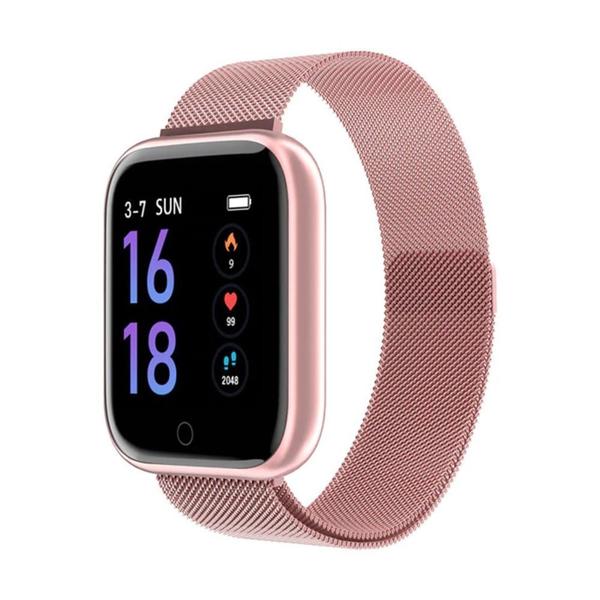 Relógio Smart Watch Esportivo T80 Bluetooth Android e IOS - Rosa - T 80