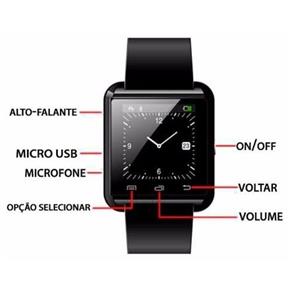 Relógio Smart Watch Smartwatch U8 Bluetooth Android Ios Samsung Iphone Motorola LG