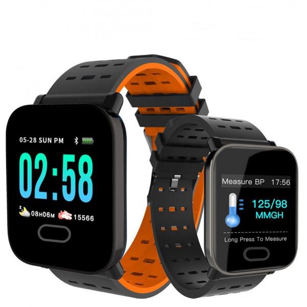 Relógio Smartband A6 Monitor Cardíaco Pressão Arterial Sono Passos Android Ios Laranja
