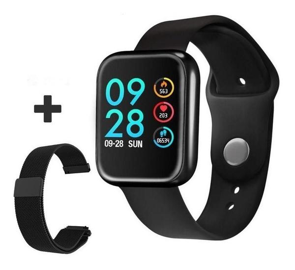 Relogio Smartband Inteligente P70 Pro Bluetooth Pulseira em Metal Preto + Pulseira - Lx