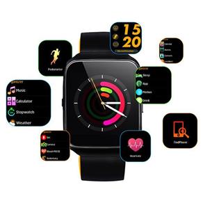 J9 Relógio Inteligente Smart Watch Bluetooth Chip Android S7 Preto