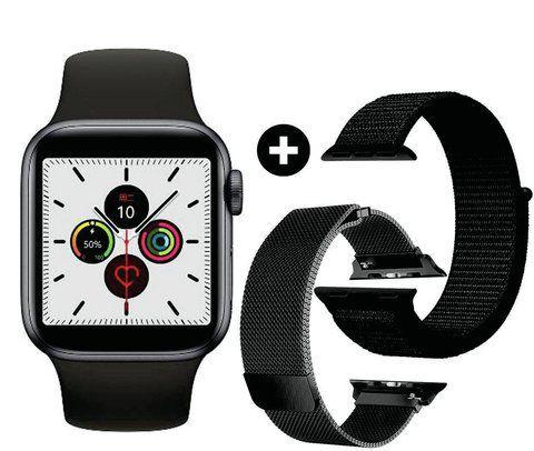 Relógio Smartwatch 12 Pro Preto 39 Faces 40mm com 3 Pulseiras Inclusas - Gamma