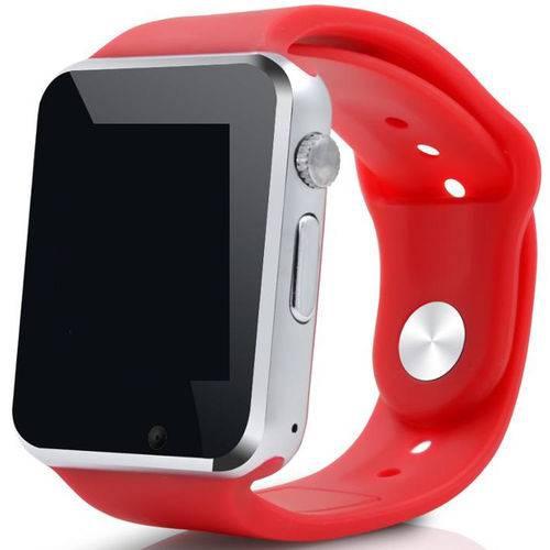 Relógio Smartwatch A1 Android, Notificações Whatsapp, Bluetooth, Camera Vermelho - Smart Watch